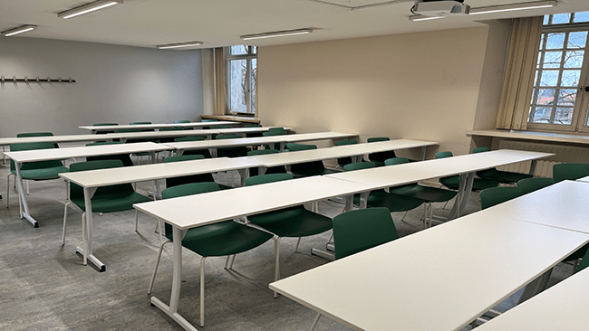 Exemple d'une salle de cours sur le campus Vieux-Lille