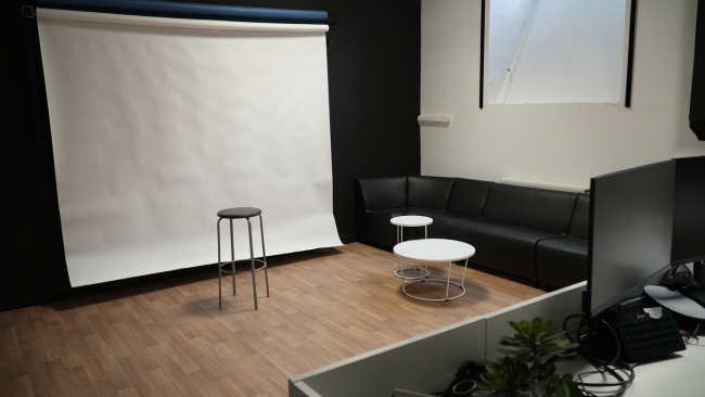 Studio, pour réaliser des vidéos et photos Salle B54 - Campus Vieux Lille de l'IAE Lille