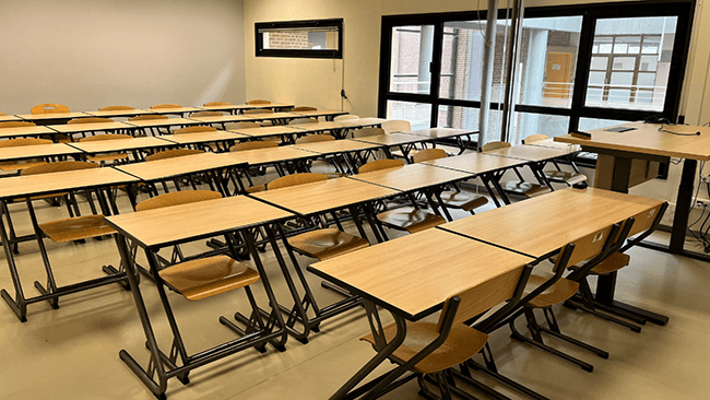 Exemple d'une salle de cours sur le campus Moulins