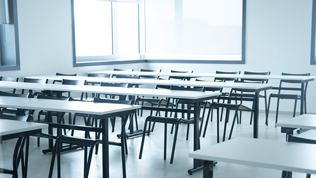 Exemple d'une salle de cours sur le campus Roubaix